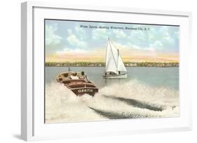 Water Sports, Morehead City, North Carolina-null-Framed Art Print