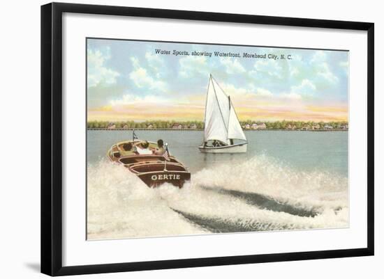 Water Sports, Morehead City, North Carolina-null-Framed Art Print