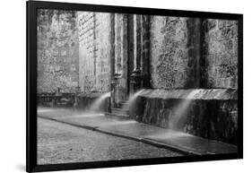 Water spraying from the wall of a cathedral, Catedral San Cristobal de la Habana, Plaza Vieja, H...-Panoramic Images-Framed Photographic Print