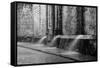 Water spraying from the wall of a cathedral, Catedral San Cristobal de la Habana, Plaza Vieja, H...-Panoramic Images-Framed Stretched Canvas
