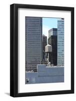 Water storage tank, New York City, USA. financial district, Manhattan. September 16, 2012-Gilles Targat-Framed Photographic Print