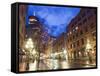 Water Street at Night, Gastown, Vancouver, British Columbia, Canada, North America-Christian Kober-Framed Stretched Canvas