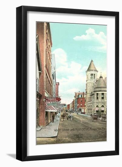 Water Street, Augusta, Maine-null-Framed Art Print