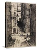 Water Street Stairs, Looking Up, 1881-Joseph Pennell-Stretched Canvas