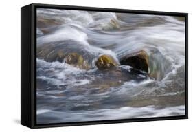 Water Swirling Over Rocks-Anthony Paladino-Framed Stretched Canvas
