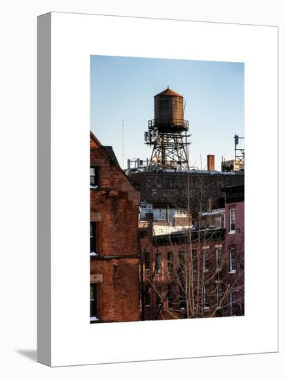 Water Tank on the Roof of Buildings in Manhattan in Winter-Philippe Hugonnard-Stretched Canvas