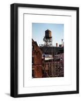 Water Tank on the Roof of Buildings in Manhattan in Winter-Philippe Hugonnard-Framed Art Print