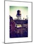 Water Tank on the Roof of Buildings in Manhattan in Winter-Philippe Hugonnard-Mounted Art Print