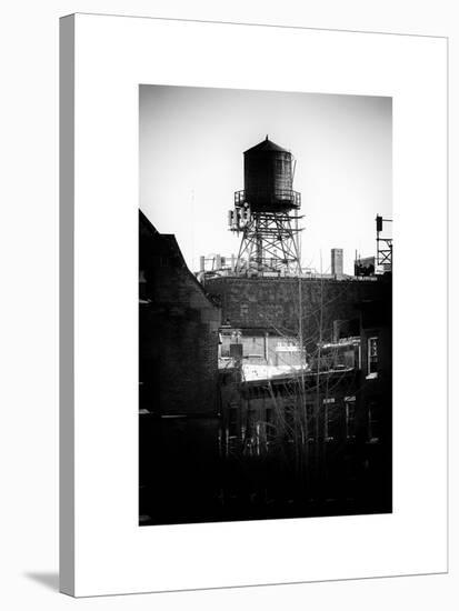 Water Tank on the Roof of Buildings in Manhattan in Winter-Philippe Hugonnard-Stretched Canvas