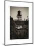 Water Tank on the Roof of Buildings in Manhattan in Winter-Philippe Hugonnard-Mounted Art Print