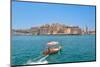 Water Taxi crossing the Grand Harbour, Valletta, Malta, Mediterranean, Europe-Barry Davis-Mounted Photographic Print