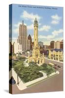 Water Tower and Palmolive Building, Chicago, Illinois-null-Stretched Canvas