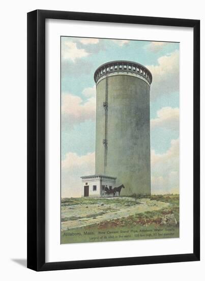 Water Tower, Attleboro, Massachusetts-null-Framed Art Print