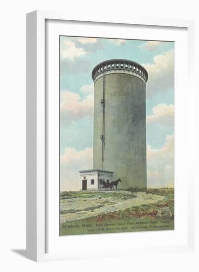 Water Tower, Attleboro, Massachusetts-null-Framed Art Print