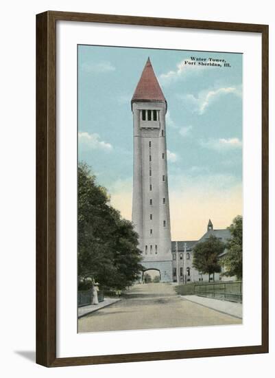 Water Tower, Ft. Sheridan, Illinois-null-Framed Art Print