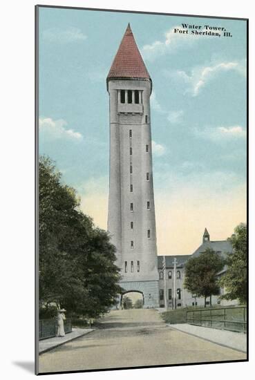 Water Tower, Ft. Sheridan, Illinois-null-Mounted Art Print