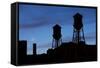 Water Towers, Jersey City, New Jersey-Paul Souders-Framed Stretched Canvas