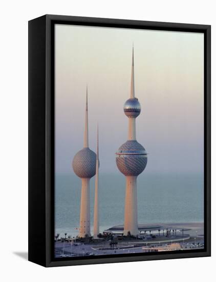 Water Towers, Kuwait City, Kuwait, Middle East-Peter Ryan-Framed Stretched Canvas