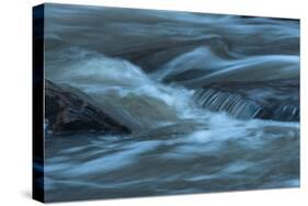 Water Twisting Around Boulders-Anthony Paladino-Stretched Canvas