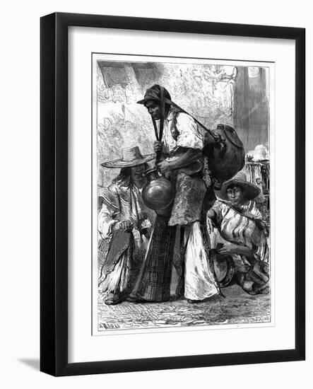 Water Vendor, Mexico, 19th Century-Edouard Riou-Framed Giclee Print