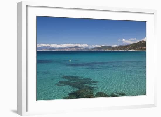 Water View, Ille Rousse, La Balagne, Corsica, France-Walter Bibikow-Framed Photographic Print