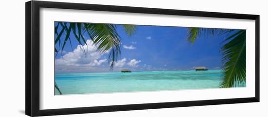 Water Villas and Tropical Lagoon, Maldives, Indian Ocean, Asia-Sakis Papadopoulos-Framed Photographic Print