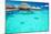 Water Villas in the Ocean with Steps into Turquoise Lagoon-Martin Valigursky-Mounted Photographic Print