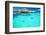 Water Villas in the Ocean with Steps into Turquoise Lagoon-Martin Valigursky-Framed Photographic Print