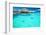 Water Villas in the Ocean with Steps into Turquoise Lagoon-Martin Valigursky-Framed Photographic Print