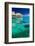 Water Villas over Tropical Coral Reef-Martin Valigursky-Framed Photographic Print