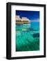 Water Villas over Tropical Coral Reef-Martin Valigursky-Framed Photographic Print