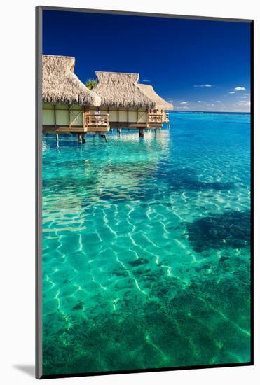 Water Villas over Tropical Coral Reef-Martin Valigursky-Mounted Photographic Print