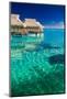 Water Villas over Tropical Coral Reef-Martin Valigursky-Mounted Photographic Print