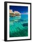 Water Villas over Tropical Coral Reef-Martin Valigursky-Framed Photographic Print