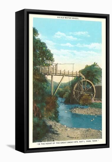 Water Wheel, Great Smoky Mountains, Tennessee-null-Framed Stretched Canvas