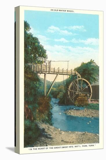 Water Wheel, Great Smoky Mountains, Tennessee-null-Stretched Canvas