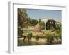 Water Wheel on the Orontes River, Hama, Syria, Middle East-Christian Kober-Framed Photographic Print