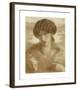 Water Willow - Study of Female Head and Shoulders-Dante Gabriel Rossetti-Framed Premium Giclee Print