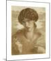 Water Willow - Study of Female Head and Shoulders-Dante Gabriel Rossetti-Mounted Premium Giclee Print