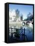 Water with Reflections, Amsterdam-Peter Adams-Framed Stretched Canvas