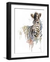 Water Zebra-Patricia Pinto-Framed Art Print