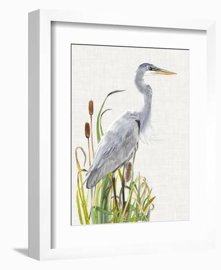 Waterbirds & Cattails I-Naomi McCavitt-Framed Art Print
