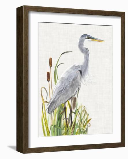 Waterbirds & Cattails I-Naomi McCavitt-Framed Art Print