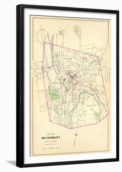 Waterbury, Connecticut, c.1893-null-Framed Art Print