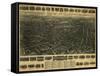 Waterbury, Connecticut - Panoramic Map-Lantern Press-Framed Stretched Canvas