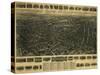 Waterbury, Connecticut - Panoramic Map-Lantern Press-Stretched Canvas