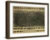 Waterbury, Connecticut - Panoramic Map-Lantern Press-Framed Art Print