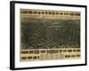 Waterbury, Connecticut - Panoramic Map-Lantern Press-Framed Art Print