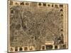 Waterbury, Connecticut - Panoramic Map-Lantern Press-Mounted Art Print