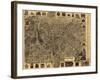 Waterbury, Connecticut - Panoramic Map-Lantern Press-Framed Art Print